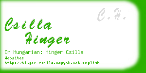 csilla hinger business card